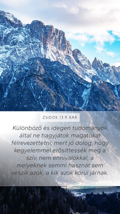Zsidók 13:9 KAR Bible Verse Image