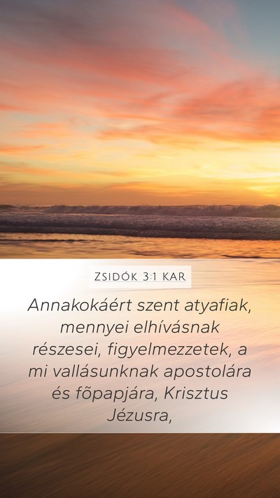 Zsidók 3:1 KAR Bible Verse Image