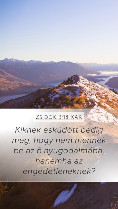 Zsidók 3:18 KAR Bible Verse Image