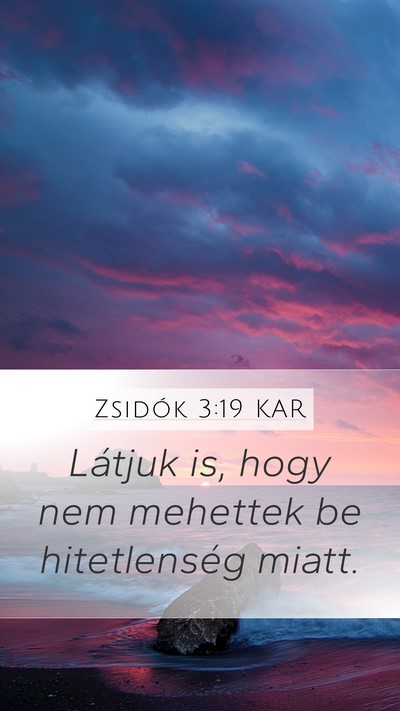 Zsidók 3:19 KAR Bible Verse Image
