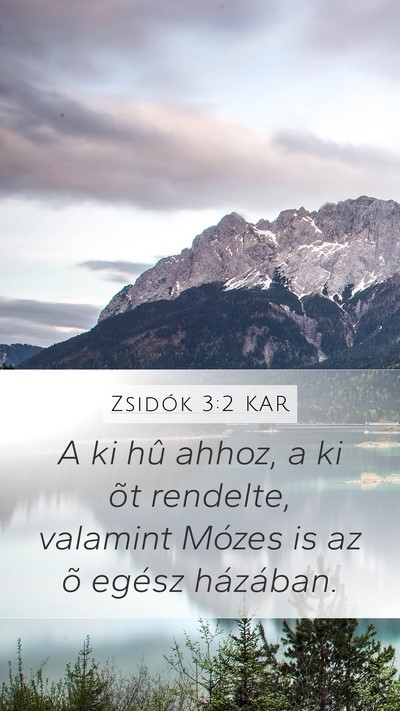 Zsidók 3:2 KAR Bible Verse Image