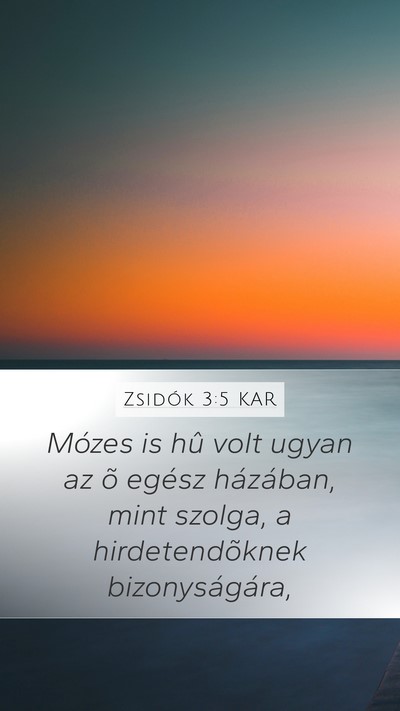 Zsidók 3:5 KAR Bible Verse Image