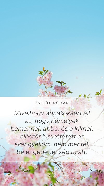 Zsidók 4:6 KAR Bible Verse Image