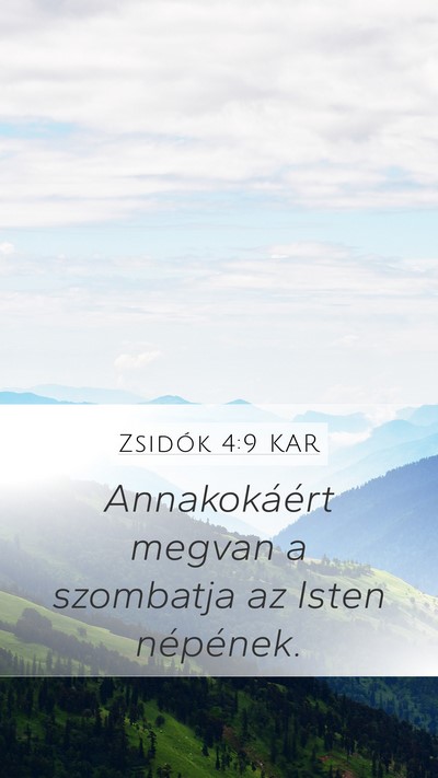 Zsidók 4:9 KAR Bible Verse Image