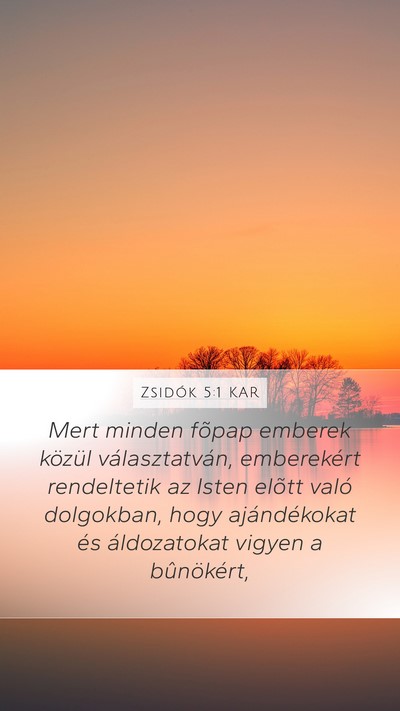Zsidók 5:1 KAR Bible Verse Image