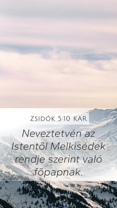 Zsidók 5:10 KAR Bible Verse Image