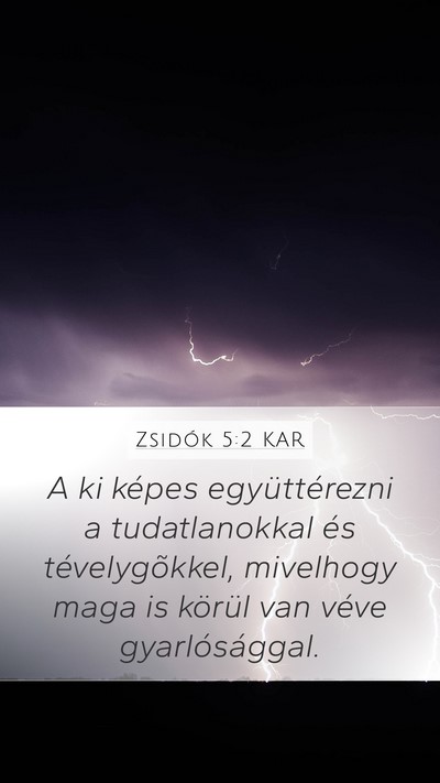 Zsidók 5:2 KAR Bible Verse Image