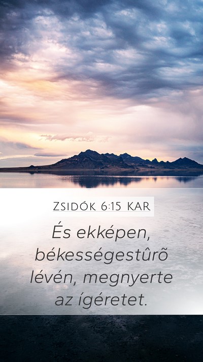 Zsidók 6:15 KAR Bible Verse Image