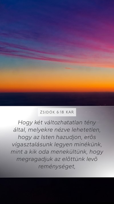 Zsidók 6:18 KAR Bible Verse Image