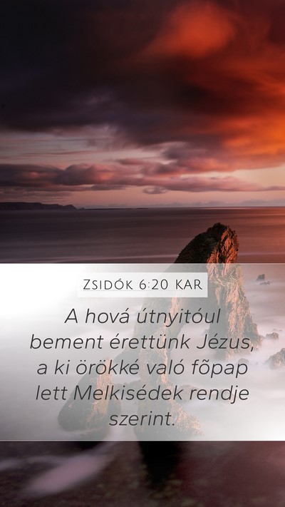 Zsidók 6:20 KAR Bible Verse Image