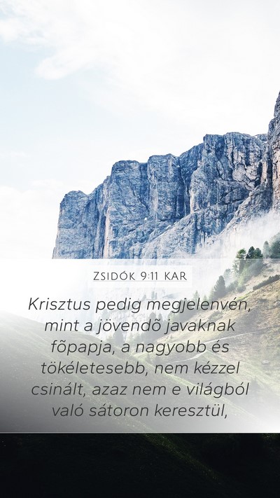 Zsidók 9:11 KAR Bible Verse Image