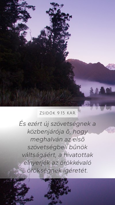 Zsidók 9:15 KAR Bible Verse Image