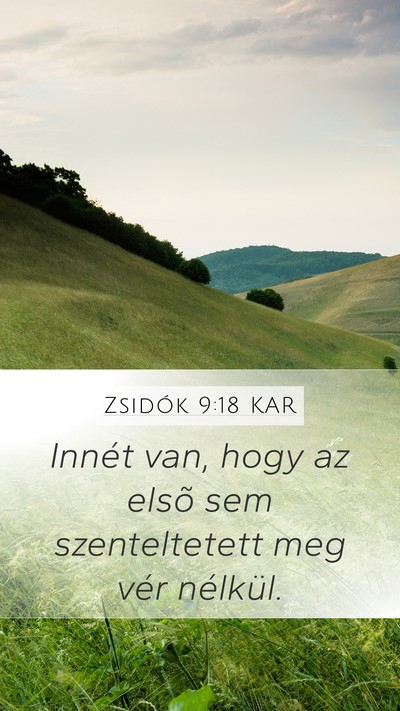 Zsidók 9:18 KAR Bible Verse Image