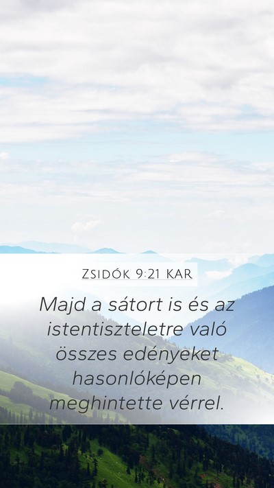Zsidók 9:21 KAR Bible Verse Image