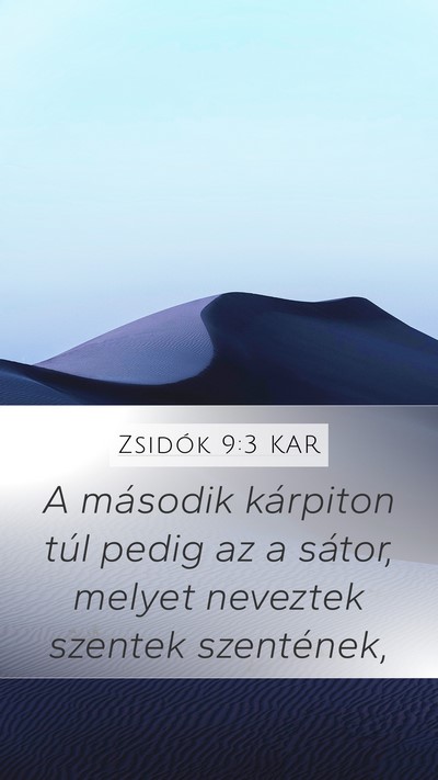 Zsidók 9:3 KAR Bible Verse Image