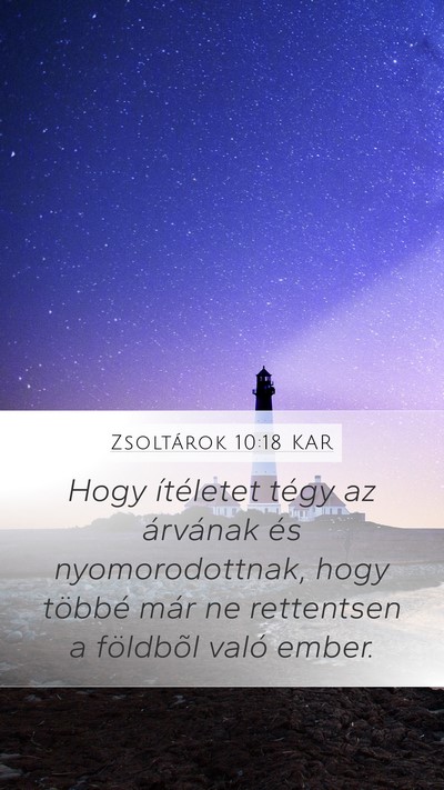 Zsoltárok 10:18 KAR Bible Verse Image