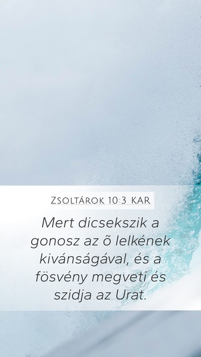Zsoltárok 10:3 KAR Bible Verse Image