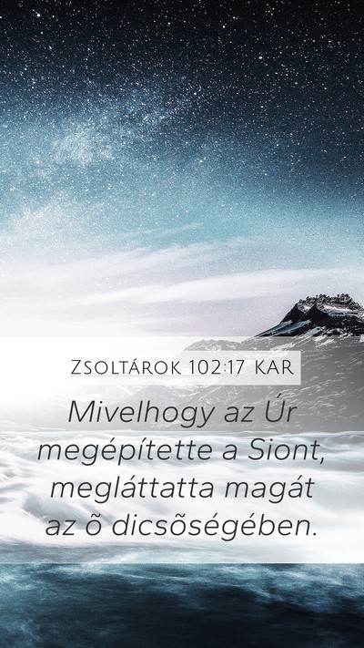 Zsoltárok 102:17 KAR Bible Verse Image