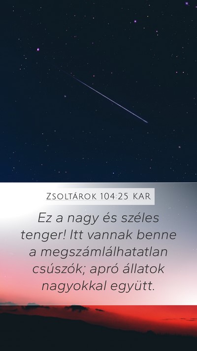 Zsoltárok 104:25 KAR Bible Verse Image