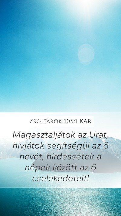 Zsoltárok 105:1 KAR Bible Verse Image