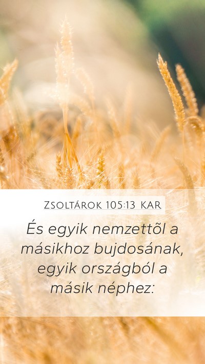 Zsoltárok 105:13 KAR Bible Verse Image