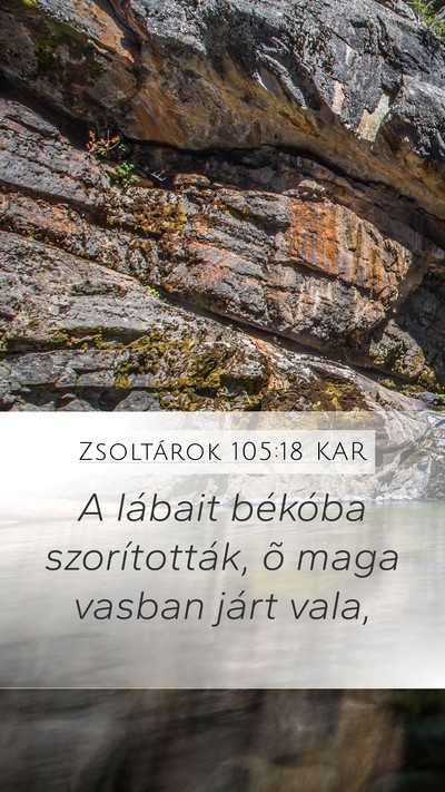 Zsoltárok 105:18 KAR Bible Verse Image