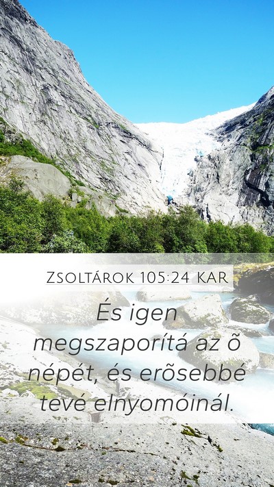 Zsoltárok 105:24 KAR Bible Verse Image