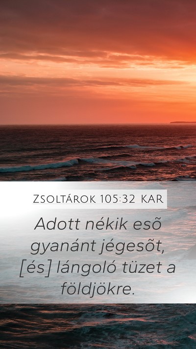Zsoltárok 105:32 KAR Bible Verse Image