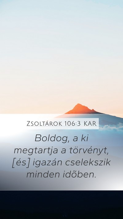 Zsoltárok 106:3 KAR Bible Verse Image