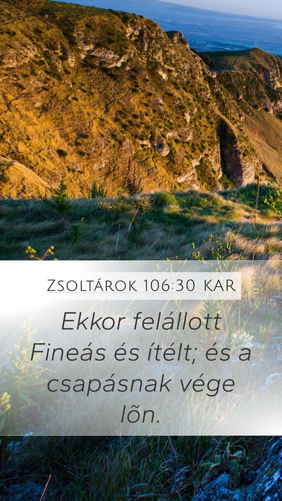 Zsoltárok 106:30 KAR Bible Verse Image