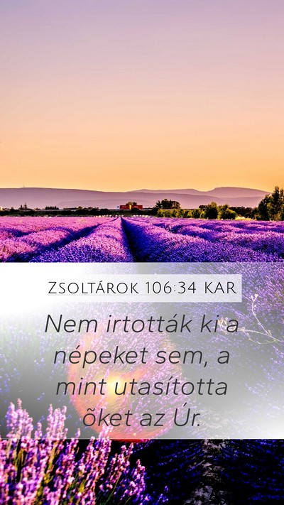 Zsoltárok 106:34 KAR Bible Verse Image