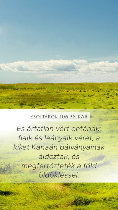 Zsoltárok 106:38 KAR Bible Verse Image