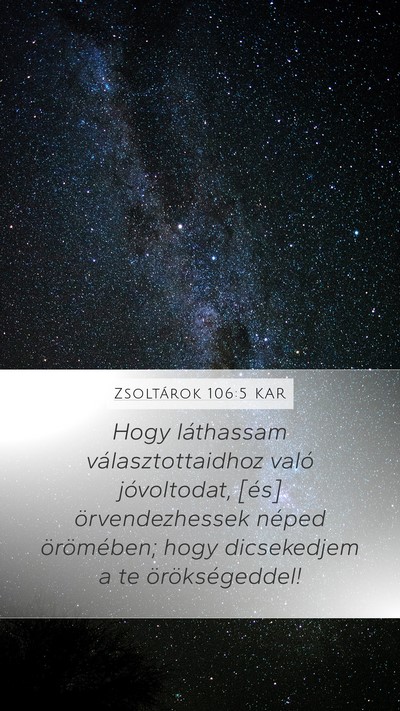 Zsoltárok 106:5 KAR Bible Verse Image