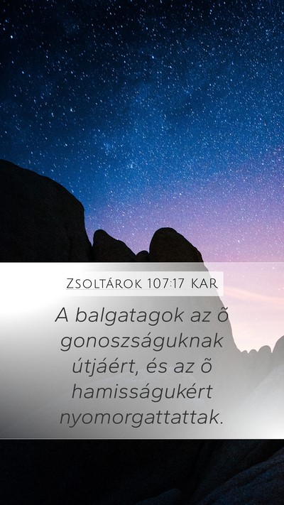 Zsoltárok 107:17 KAR Bible Verse Image