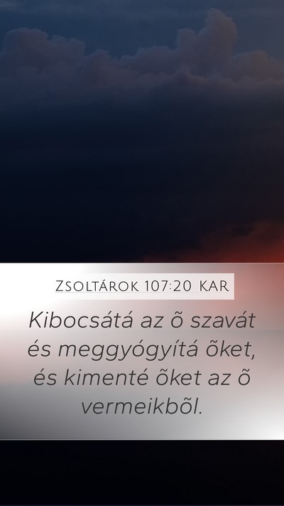 Zsoltárok 107:20 KAR Bible Verse Image