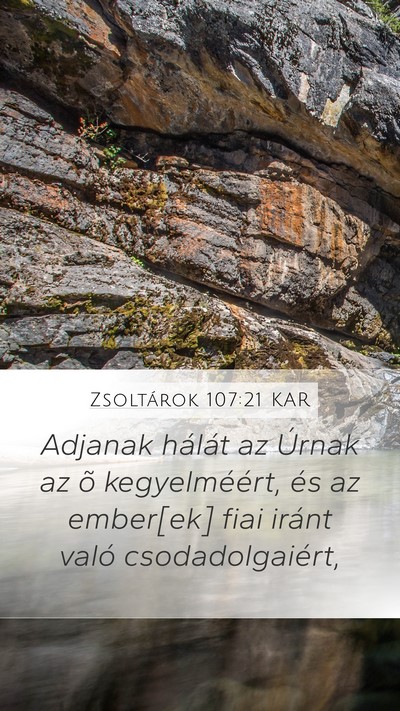 Zsoltárok 107:21 KAR Bible Verse Image