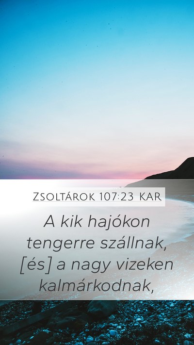 Zsoltárok 107:23 KAR Bible Verse Image