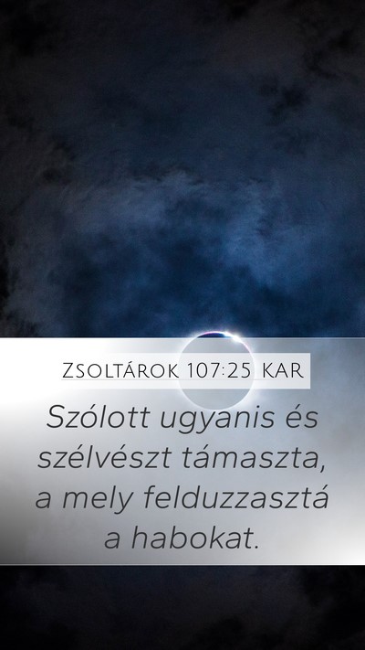 Zsoltárok 107:25 KAR Bible Verse Image