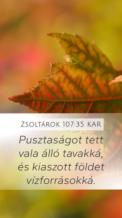 Zsoltárok 107:35 KAR Bible Verse Image