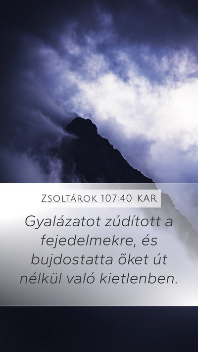 Zsoltárok 107:40 KAR Bible Verse Image