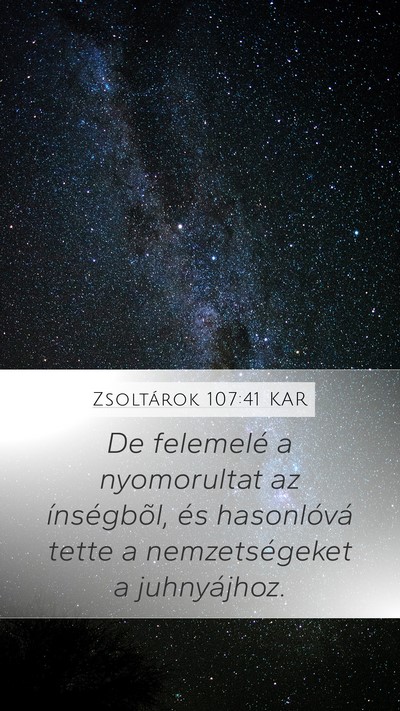 Zsoltárok 107:41 KAR Bible Verse Image