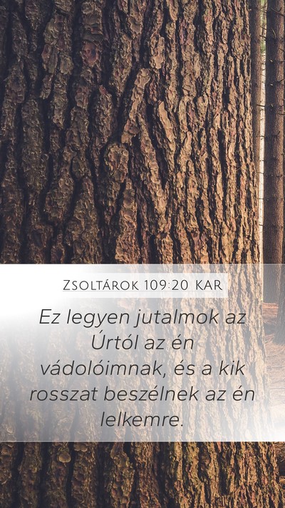 Zsoltárok 109:20 KAR Mobile Phone Wallpaper - Ez legyen jutalmok az Úrtól az én - Mobile Bible Verse Wallpaper