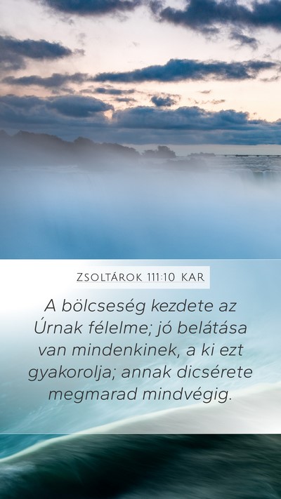 Zsoltárok 111:10 KAR Bible Verse Image