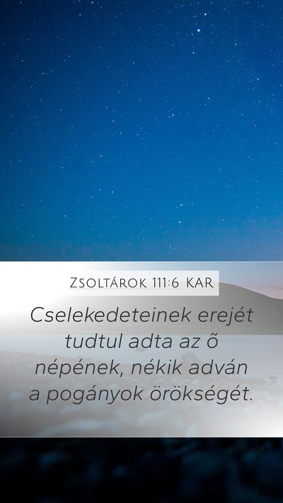Zsoltárok 111:6 KAR Bible Verse Image