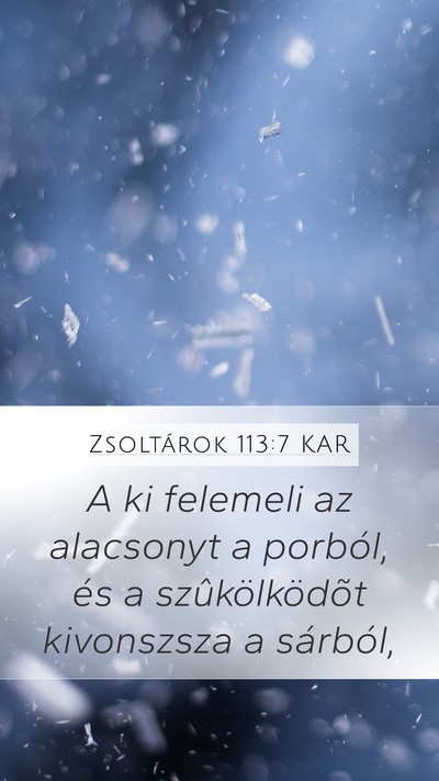 Zsoltárok 113:7 KAR Bible Verse Image