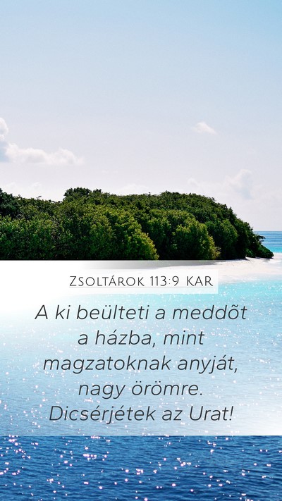 Zsoltárok 113:9 KAR Bible Verse Image
