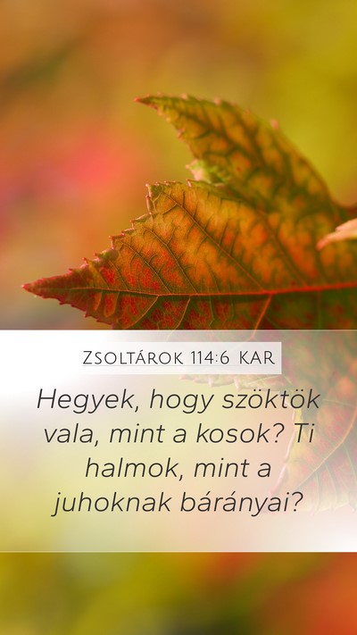 Zsoltárok 114:6 KAR Bible Verse Image