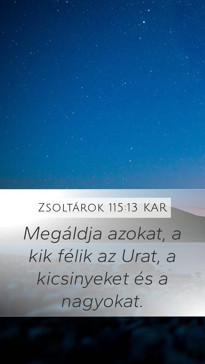 Zsoltárok 115:13 KAR Bible Verse Image
