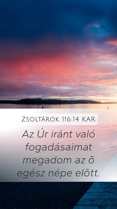 Zsoltárok 116:14 KAR Bible Verse Image