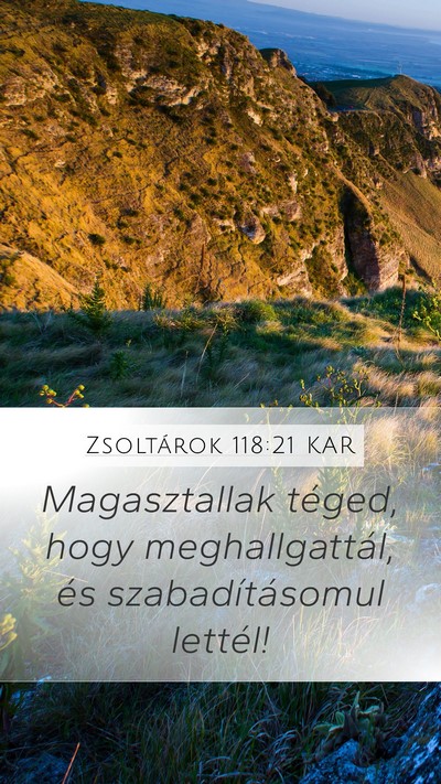 Zsoltárok 118:21 KAR Bible Verse Image